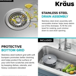 Hot 32” Undermount 18 gauge Stainless Steel Single Bowl Kitchen Sink Stainless Steel Sinks|Undermount Sinks
