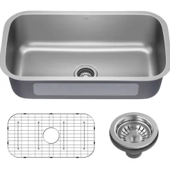 Hot 32” Undermount 18 gauge Stainless Steel Single Bowl Kitchen Sink Stainless Steel Sinks|Undermount Sinks