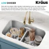 Online 32" Undermount 50/50 Kitchen Sink Stainless Steel Sinks|Double Bowl Sinks