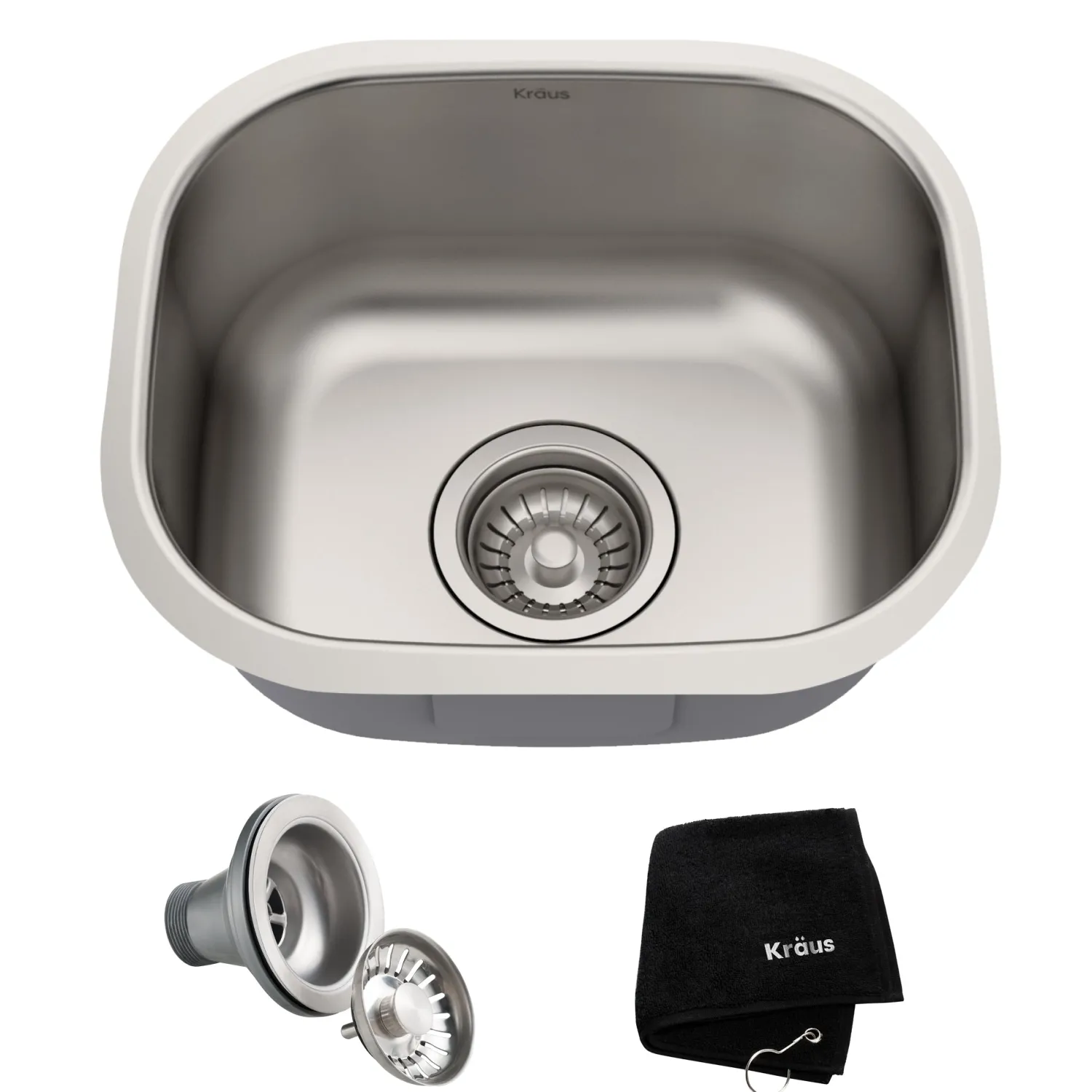 Hot 15" Undermount Prep Sink with Center Drain Bar / Prep Sinks