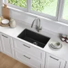New 31" Undermount Single Bowl Black Onyx Granite Kitchen Sink Single Bowl Sinks|Undermount Sinks