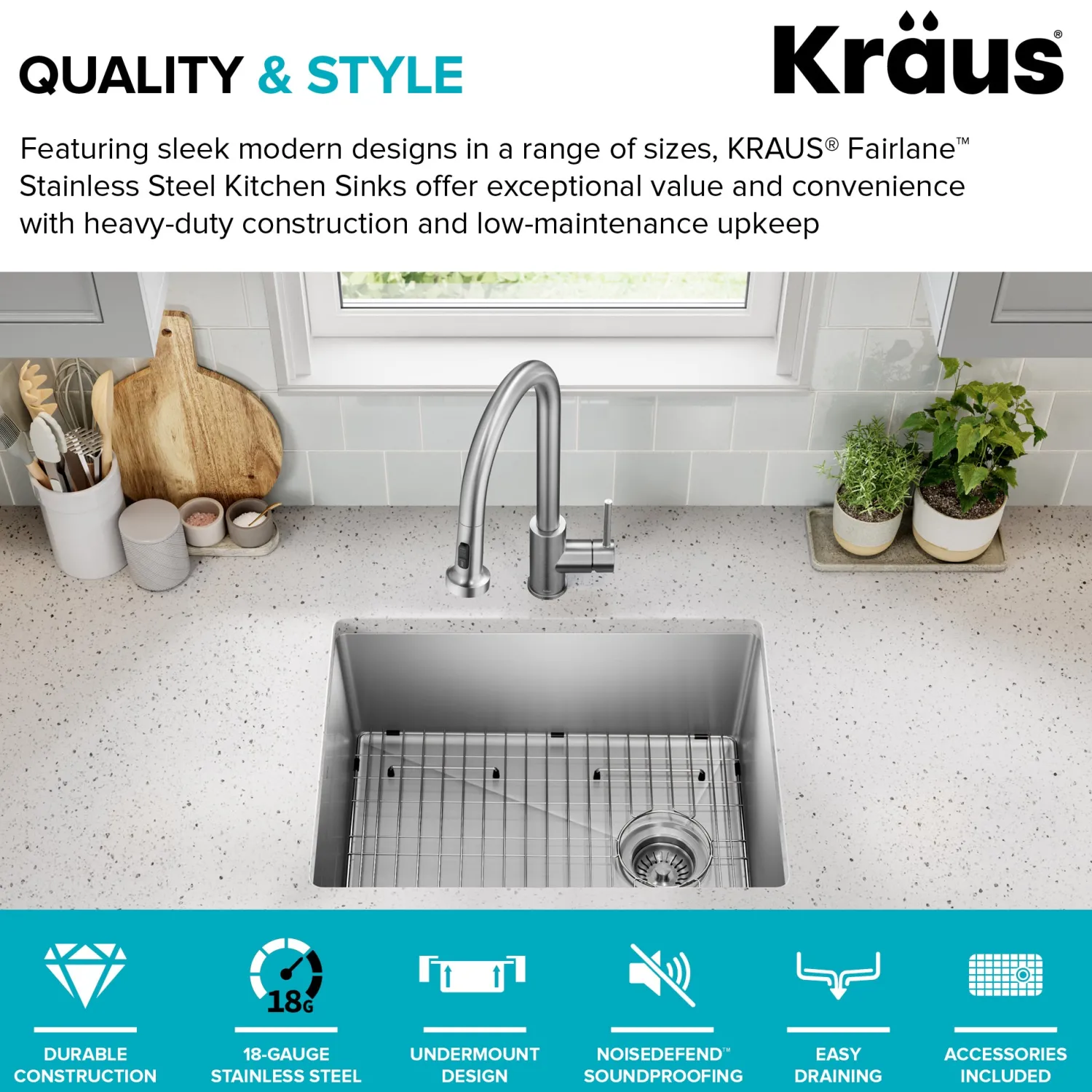 Clearance 25” Undermount Single Bowl Side-Drain Stainless Kitchen Sink Stainless Steel Sinks|Undermount Sinks