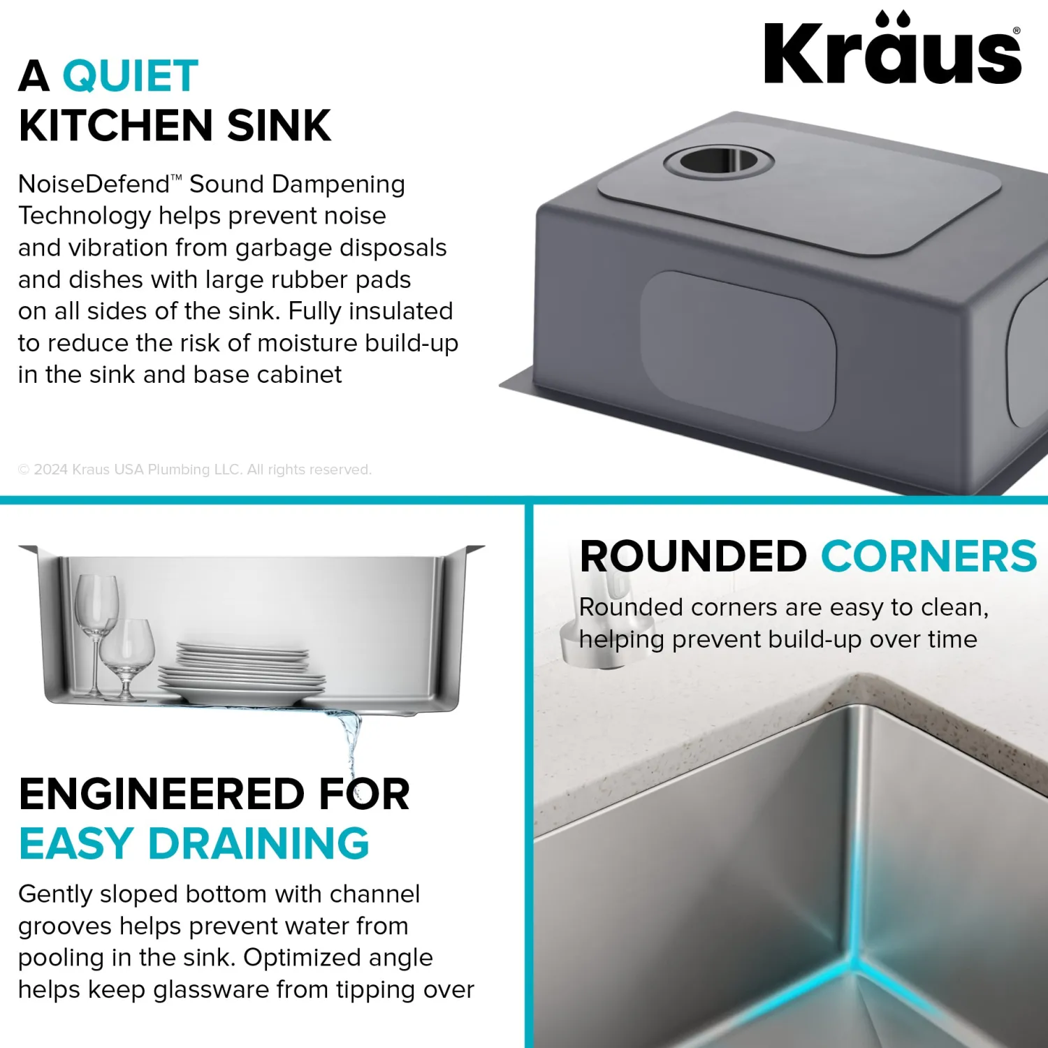 Clearance 25” Undermount Single Bowl Side-Drain Stainless Kitchen Sink Stainless Steel Sinks|Undermount Sinks