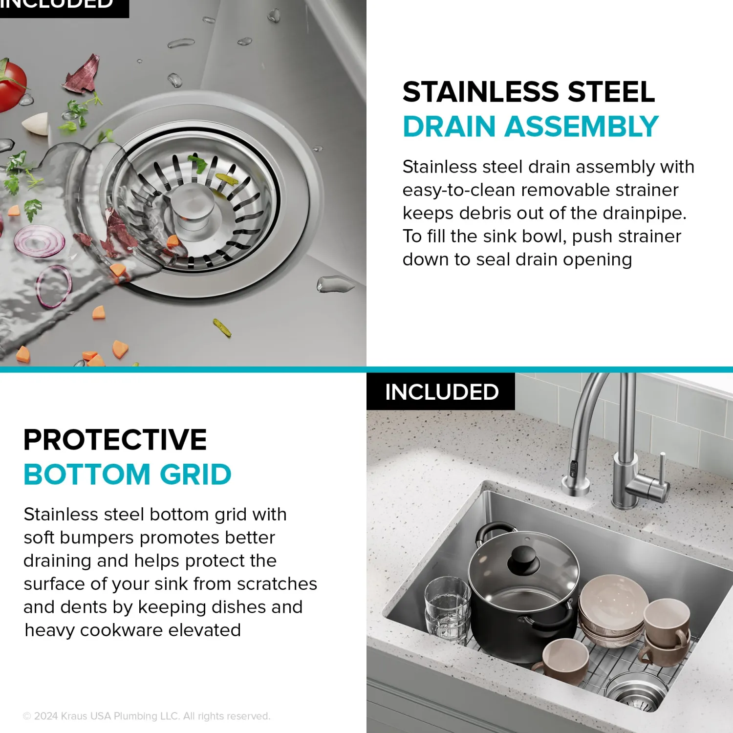 Clearance 25” Undermount Single Bowl Side-Drain Stainless Kitchen Sink Stainless Steel Sinks|Undermount Sinks