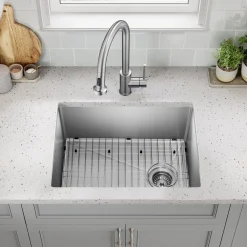 Clearance 25” Undermount Single Bowl Side-Drain Stainless Kitchen Sink Stainless Steel Sinks|Undermount Sinks