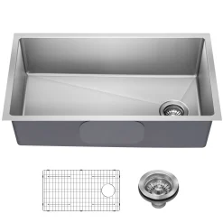 Hot 33” Undermount Single Bowl Stainless Steel Kitchen Sink Undermount Sinks