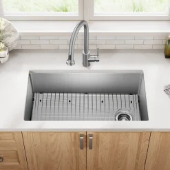 Hot 33” Undermount Single Bowl Stainless Steel Kitchen Sink Undermount Sinks