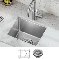 Outlet 15” Undermount Single Bowl Stainless Steel Kitchen Bar Sink Sinks For Tight Spaces|Bar / Prep Sinks
