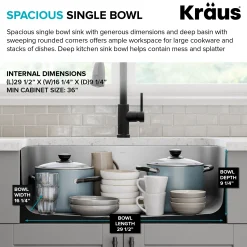 Discount 31" Undermount Single Bowl Stainless Steel Kitchen Sink Stainless Steel Sinks|Undermount Sinks