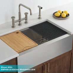 Best Urbix Bridge Kitchen Faucet with Side Sprayer in Brushed Gold Bridge Faucets