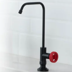 Outlet Urbix Drinking Water Dispenser Kitchen Faucet in Matte Black/Red Single Hole|Water Filter Faucets