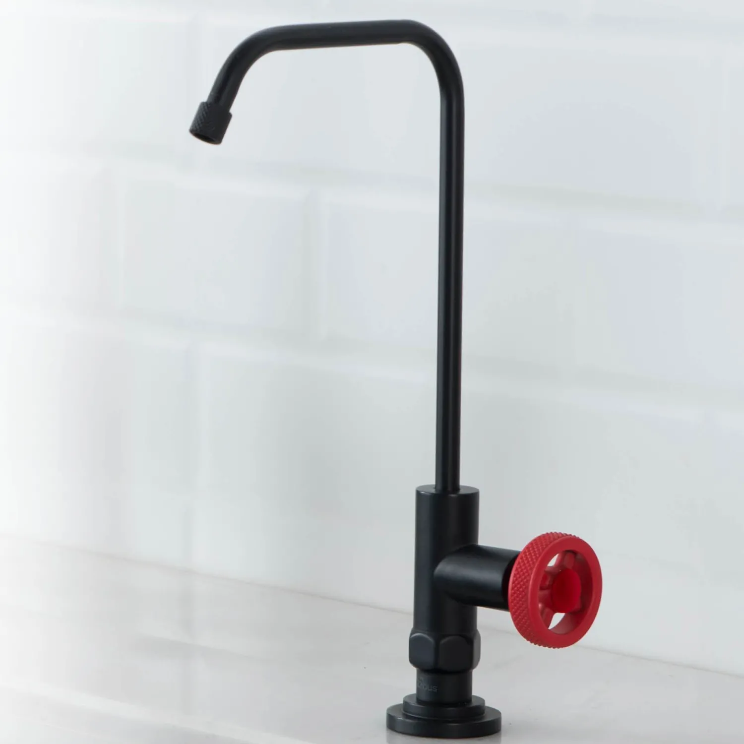 Outlet Urbix Drinking Water Dispenser Kitchen Faucet in Matte Black/Red Single Hole|Water Filter Faucets