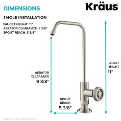 Sale Urbix Drinking Water Dispenser Kitchen Faucet in Spot Free Stainless Steel Single Hole|Water Filter Faucets