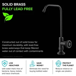 Hot Urbix Drinking Water Dispenser Kitchen Faucet in Matte Black Single Hole|Water Filter Faucets