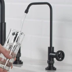 Hot Urbix Drinking Water Dispenser Kitchen Faucet in Matte Black Single Hole|Water Filter Faucets