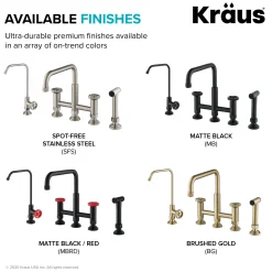 Best Urbix Industrial Bridge Kitchen Faucet & Water Filter Faucet in Spot Free Stainless Steel Water Filter Faucets|Bridge Faucets