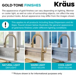 Online Urbix Industrial Pull-Down Single Handle Kitchen Faucet in Brushed Gold Single Hole