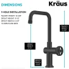 Online Urbix Industrial Single Handle Kitchen Bar Faucet in Matte Black Single Hole|Bar Faucets