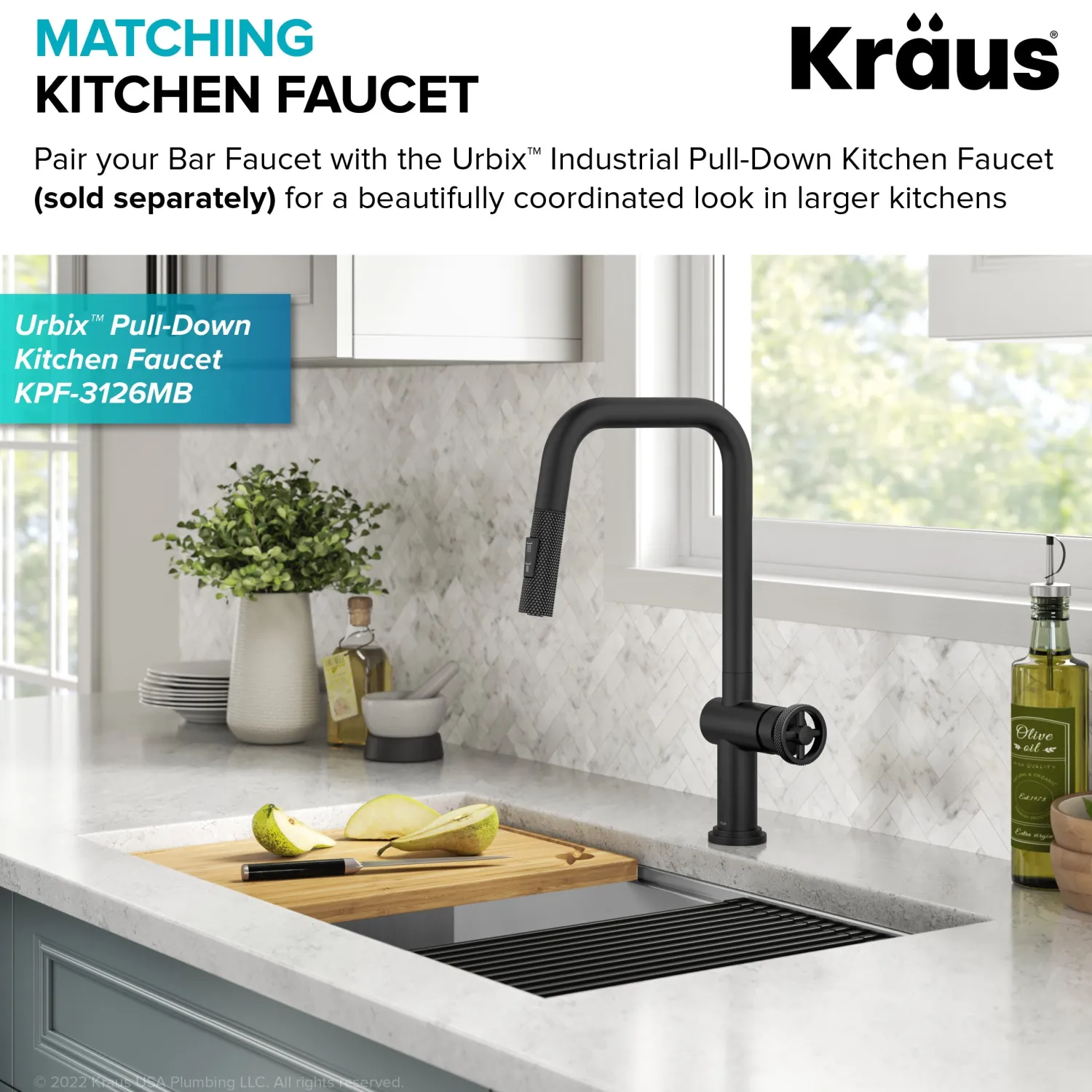 Online Urbix Industrial Single Handle Kitchen Bar Faucet in Matte Black Single Hole|Bar Faucets