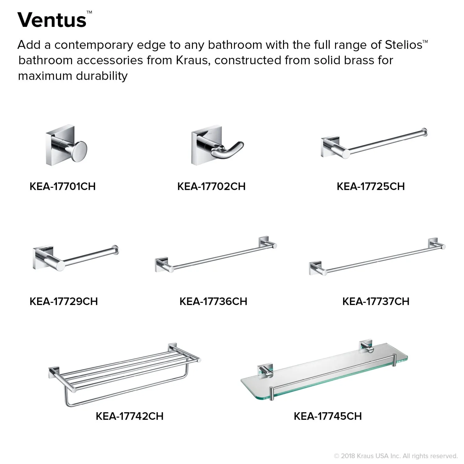 Discount Ventus Wall Mount Bathroom Towel Bar Towel Bars