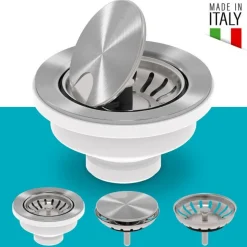 Sale VersiDrain Assembly with FlipCap ST-4 Sink Drains, Disposer Flanges & Air Gaps