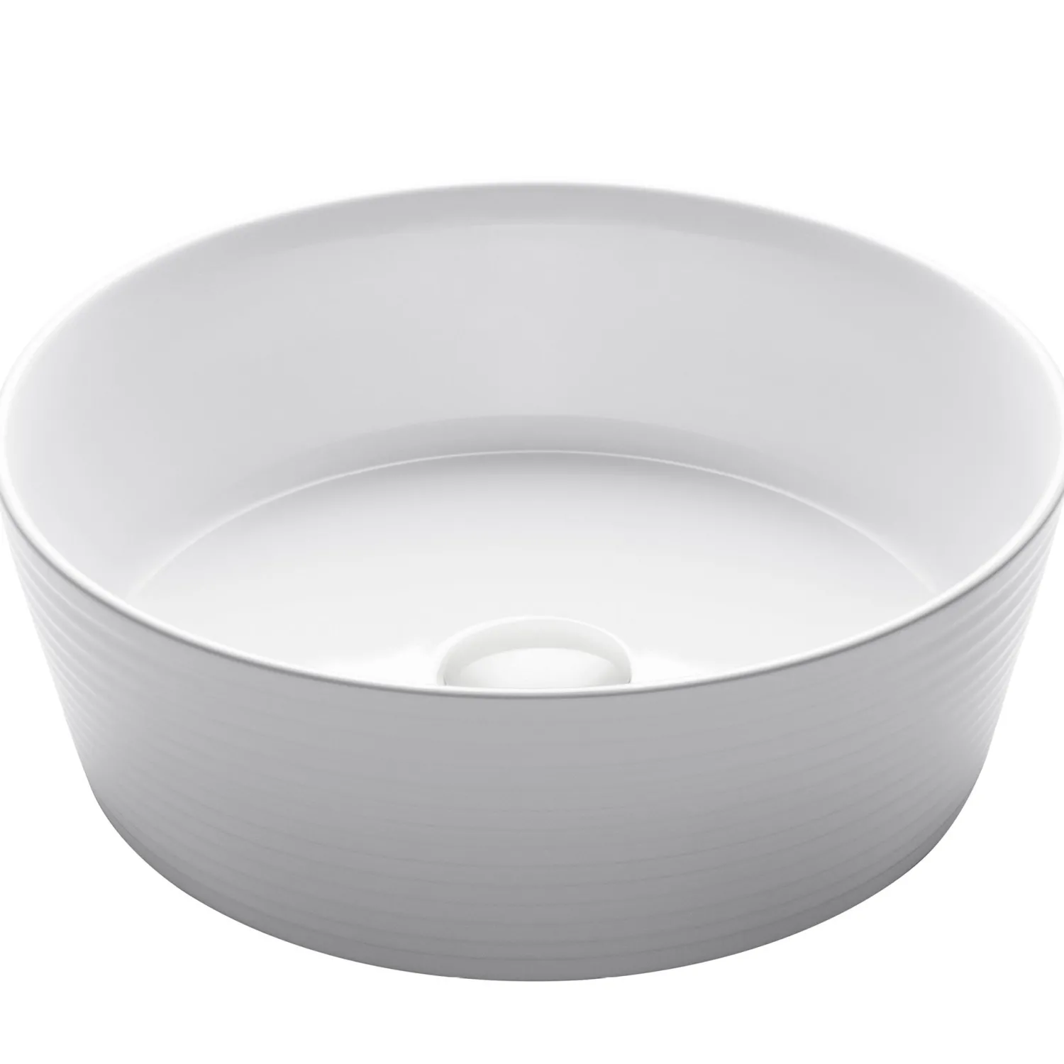 New Viva 15.75 Inch Round Porcelain Ceramic Vessel Bathroom Sink Above Counter / Vessel Sinks