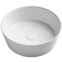 New Viva 15.75 Inch Round Porcelain Ceramic Vessel Bathroom Sink Above Counter / Vessel Sinks