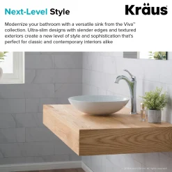 Outlet Viva 16.5 Inch Round White Porcelain Ceramic Vessel Bathroom Sink Above Counter / Vessel Sinks