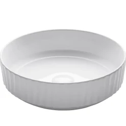 Online Viva 15.75 Inch Round White Porcelain Ceramic Vessel Bathroom Sink Above Counter / Vessel Sinks