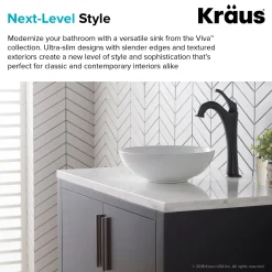 New Viva 13 Inch Round White Porcelain Ceramic Vessel Bathroom Sink Above Counter / Vessel Sinks