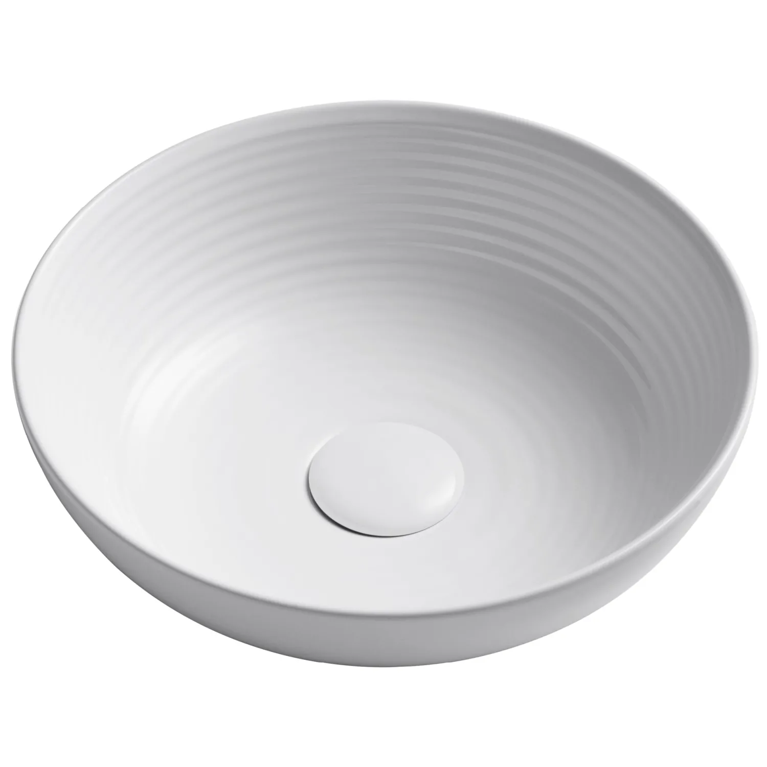 New Viva 13 Inch Round White Porcelain Ceramic Vessel Bathroom Sink Above Counter / Vessel Sinks