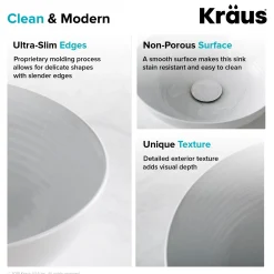 New Viva 13 Inch Round White Porcelain Ceramic Vessel Bathroom Sink Above Counter / Vessel Sinks