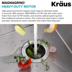 Online WasteGuard High-Speed 1/2 HP Continuous Feed Ultra-Quiet Motor Garbage Disposal Garbage Disposals & Parts