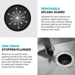 Outlet WasteGuard High-Speed 1/3 HP Continuous Feed Ultra-Quiet Motor Garbage Disposal Garbage Disposals & Parts
