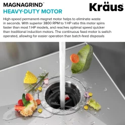 Outlet WasteGuard High-Speed 1 HP Continuous Feed Ultra-Quie Garbage Disposal with Power Cord - Flange Included Garbage Disposals & Parts