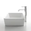 Discount White Rectangular Ceramic Sink and Ramus Faucet Sink And Faucet Combos|Above Counter / Vessel Sinks