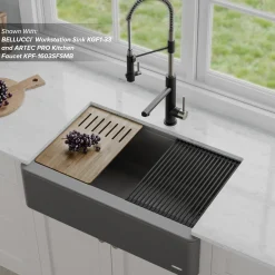 Workstation Kitchen Sink Wood Grain Composite Cutting Board Cutting Boards
