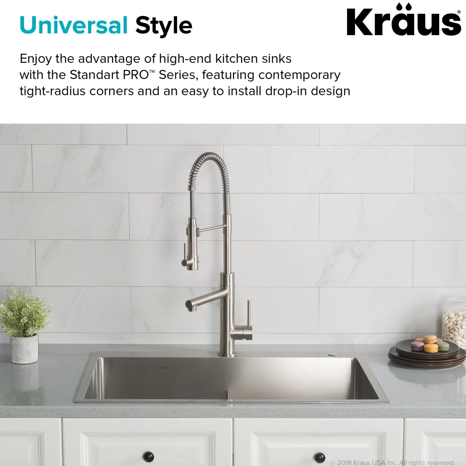 Discount 33 x 22 inch Standart PRO Drop-In 16 Gauge Double Bowl 2-Hole Stainless Steel Kitchen Sink Drop-In / Top Mount Sinks|Stainless Steel Sinks