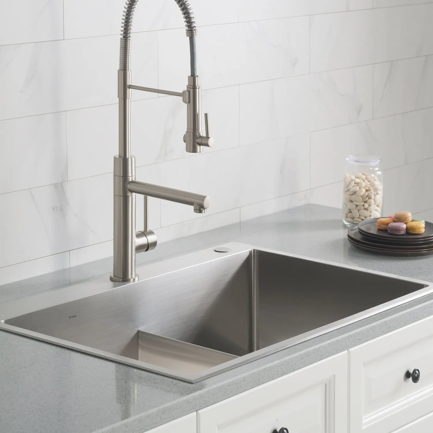 Discount 33 x 22 inch Standart PRO Drop-In 16 Gauge Double Bowl 2-Hole Stainless Steel Kitchen Sink Drop-In / Top Mount Sinks|Stainless Steel Sinks