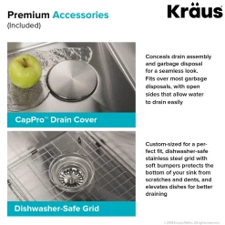 Discount 33 x 22 inch Standart PRO Drop-In 16 Gauge Double Bowl 2-Hole Stainless Steel Kitchen Sink Drop-In / Top Mount Sinks|Stainless Steel Sinks