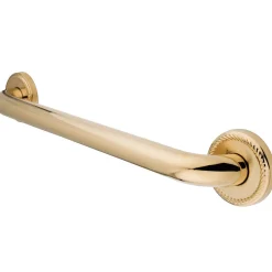 Hot Laurel 12" Brass ADA Grab Bar in Polished Brass Grab Bars