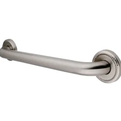 Online Laurel 24" Brass Decorative Grab Bar in Brushed Nickel Grab Bars