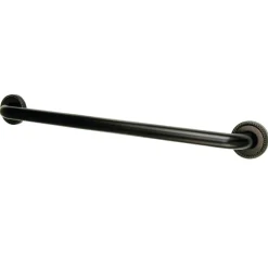 Discount Laurel 24" Brass Decorative Grab Bar in Oil Rubbed Bronze Grab Bars