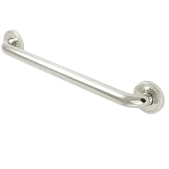 Best Laurel 18" Brass Decorative Grab Bar in Polished Nickel Grab Bars
