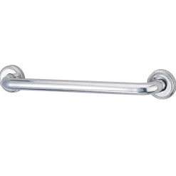 Outlet Laurel 16" Brass Decorative Grab Bar in Polished Chrome Grab Bars