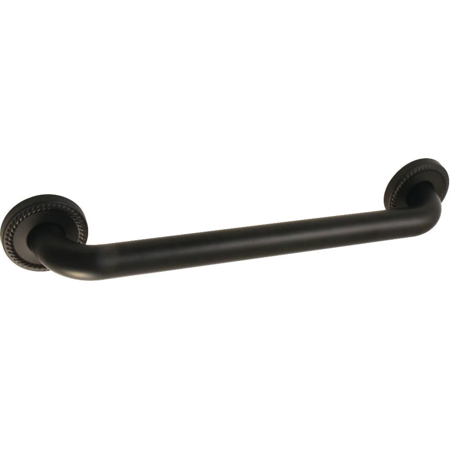 Best Laurel 16" Brass Decorative Grab Bar in Matte Black Grab Bars