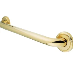 Best Laurel 32" Brass Decorative Grab Bar in Polished Brass Grab Bars
