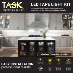 Discount LED 12v Tape Light Kit - 16 Ft. With Wireless Controller Tape Lighting|Cabinet Lighting