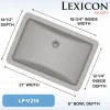 Best Platinum V214 Quartz Composite Rectangle Vanity Sink Undermount|Composite Sinks