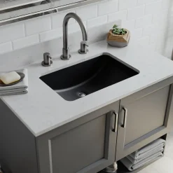 Best Platinum V214 Quartz Composite Rectangle Vanity Sink Undermount|Composite Sinks
